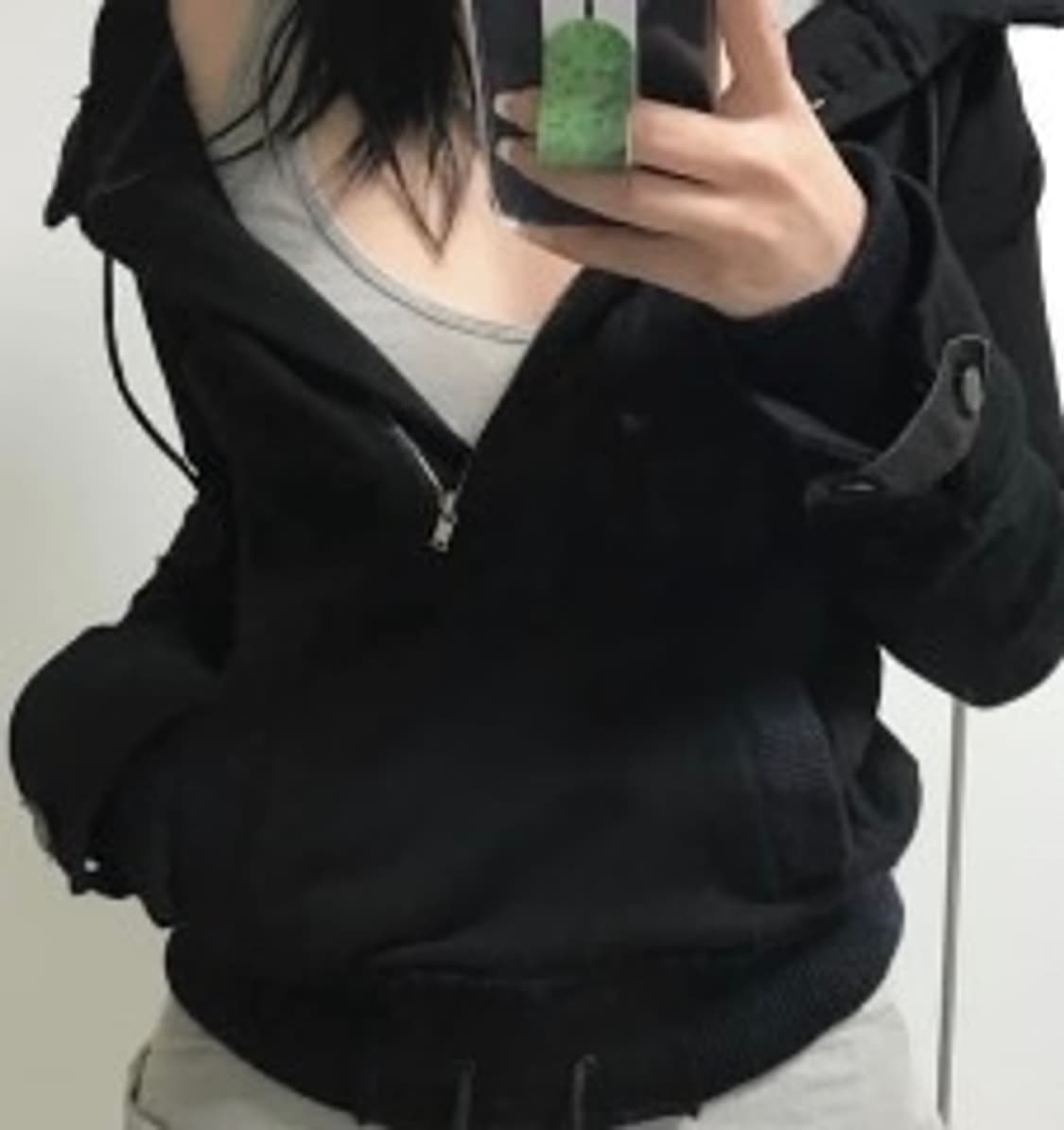 빈티지 후드 블랙 상품이미지1