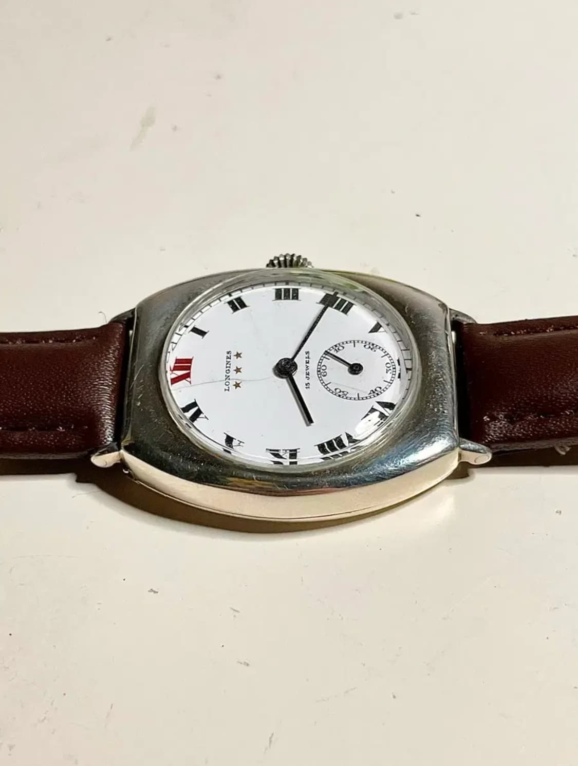 1910년대 빈티지 론진 통은 케이스 수동 시계 엔틱 LONGINES 상품이미지5