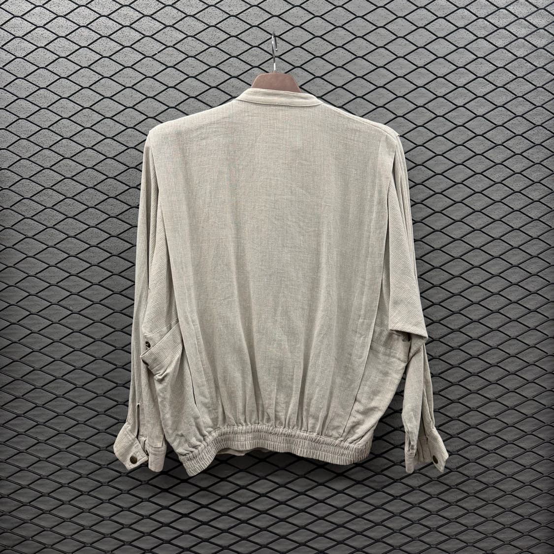 LANCEL 랑셀 스탠드카라 코튼자켓 카라스냅 멀티포켓 디테일 아이보리 상품이미지3