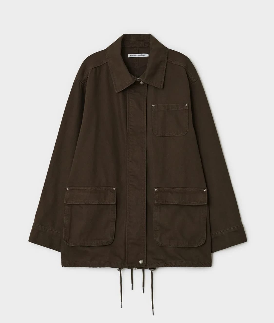 썬번프로젝트 oversized work jacket (brown) 상품이미지2