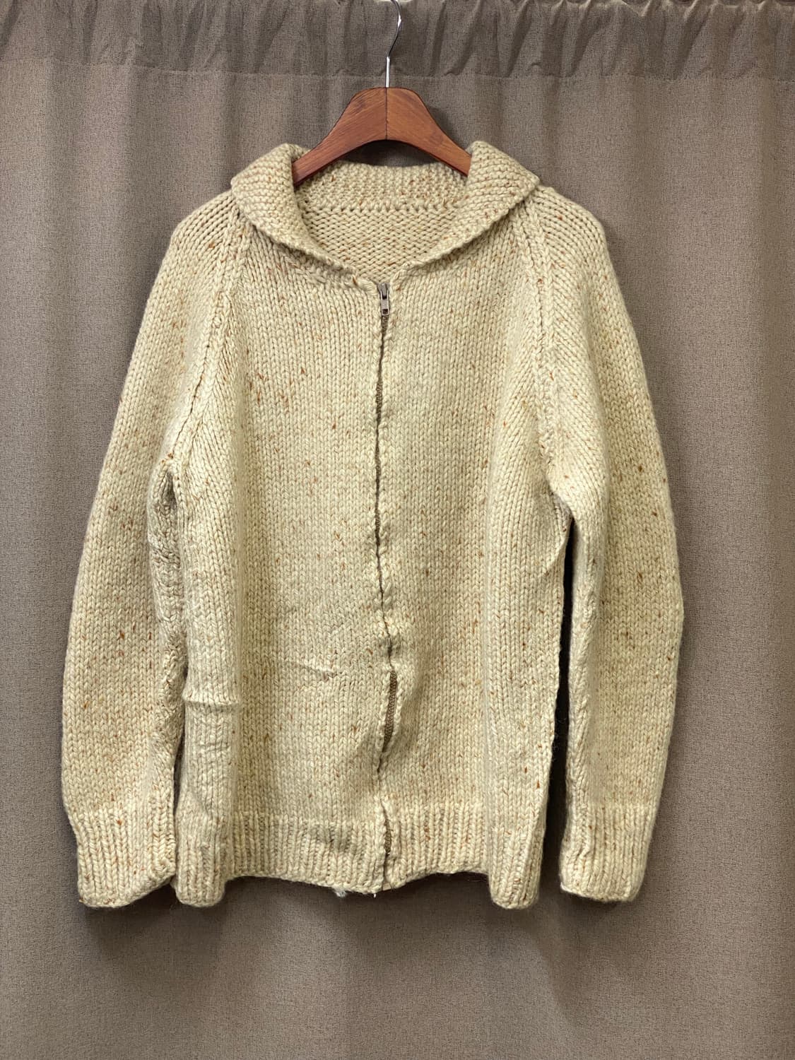 빈티지 헤비 니트 집업 상품이미지1