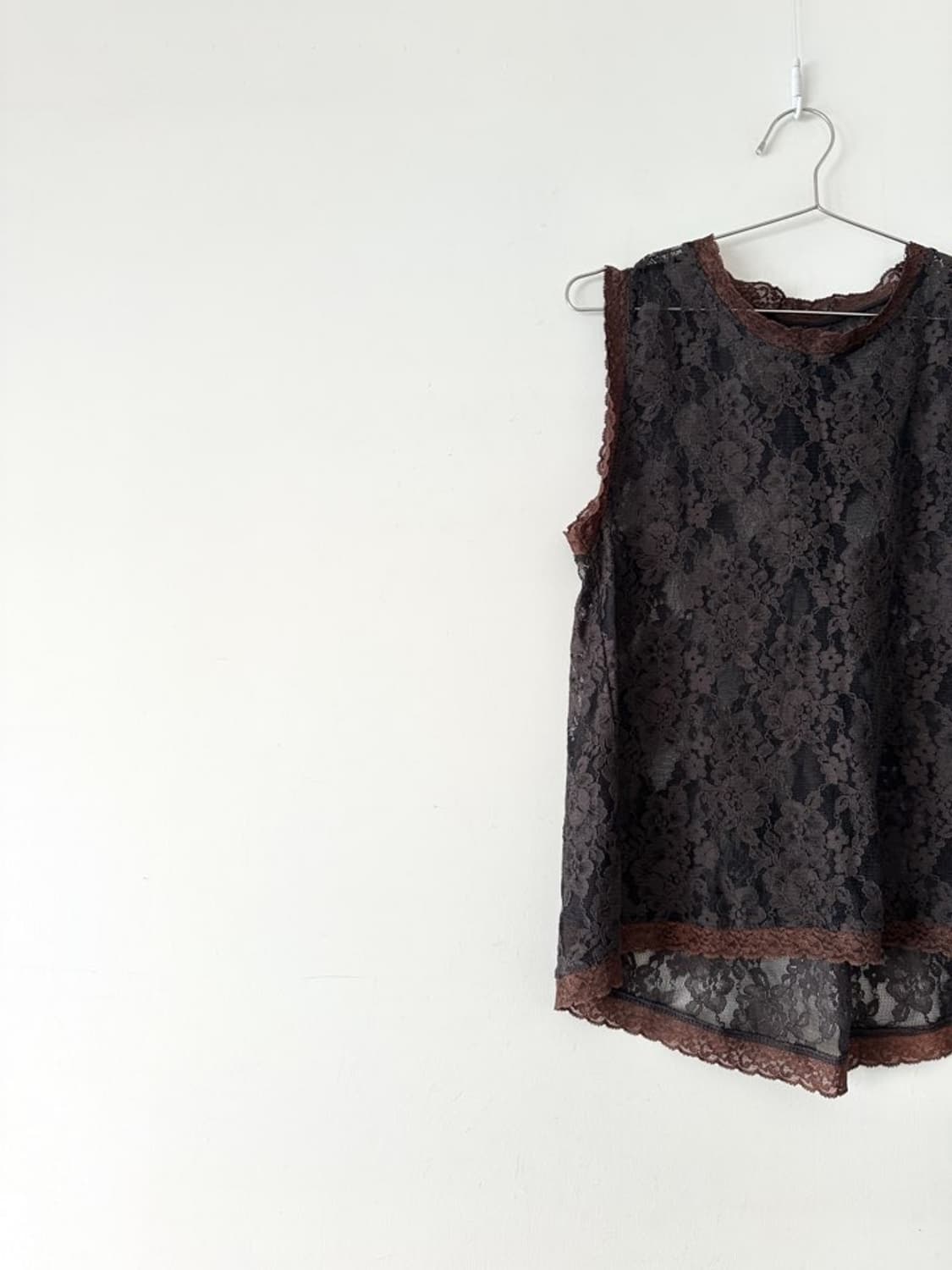Double lace layer sleevelss 상품이미지2
