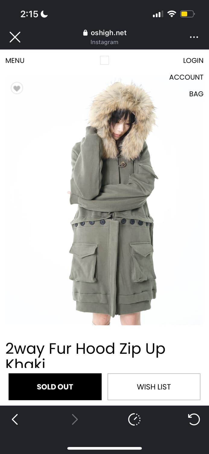 oshigh 오스하이 투웨이 퍼 후드 집업 카키 상품이미지1