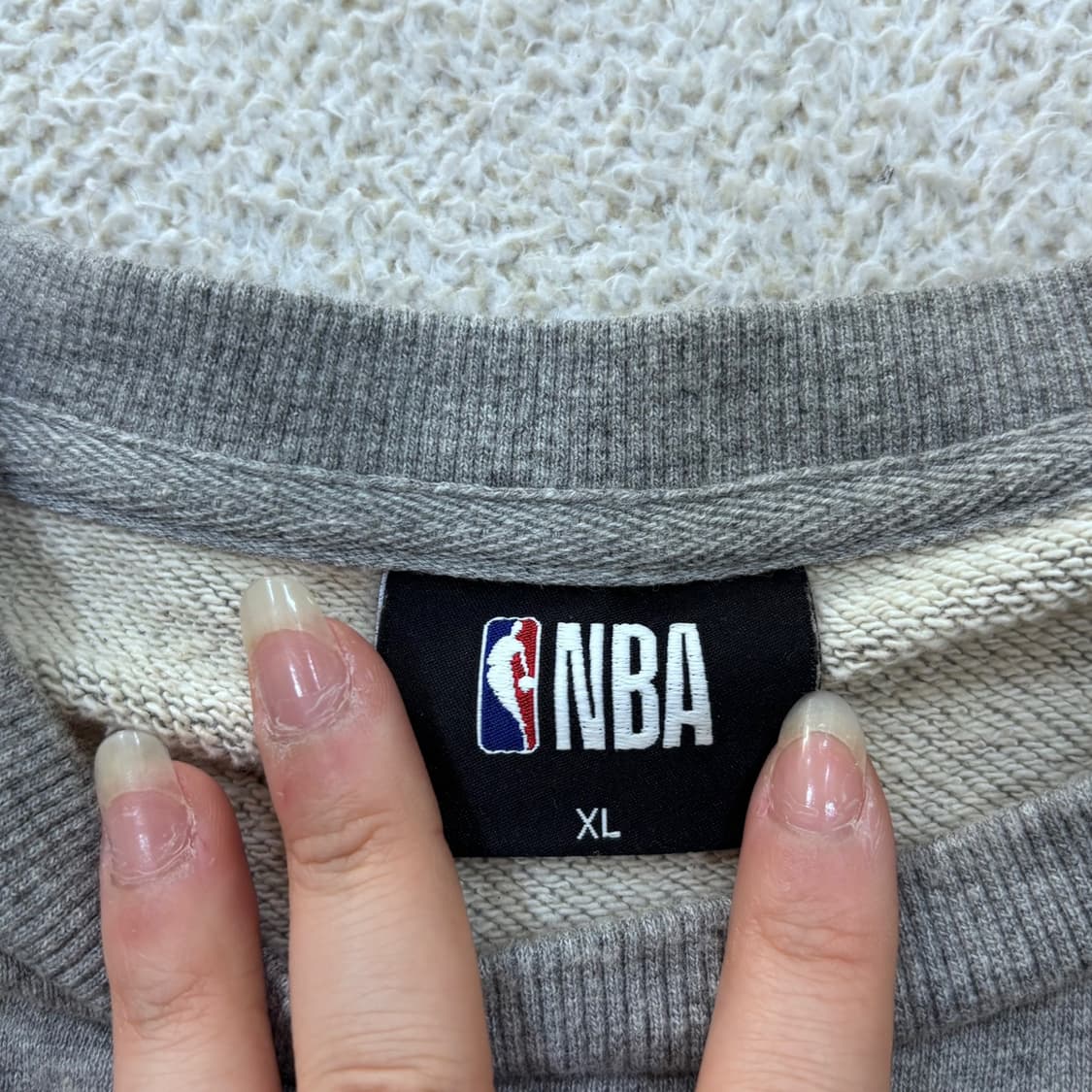 XL NBA 남성 빅 로고 패치 맨투맨 티셔츠 0526E 상품이미지3