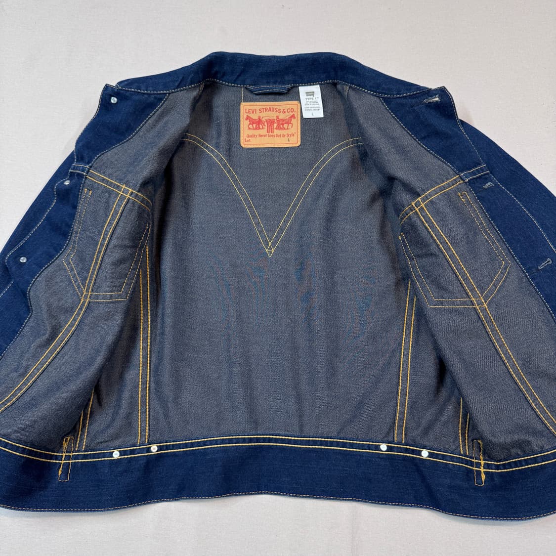 L) 리바이스 아이코닉 데님자켓 TYPE 1 진청 데님 청자켓 상품이미지5