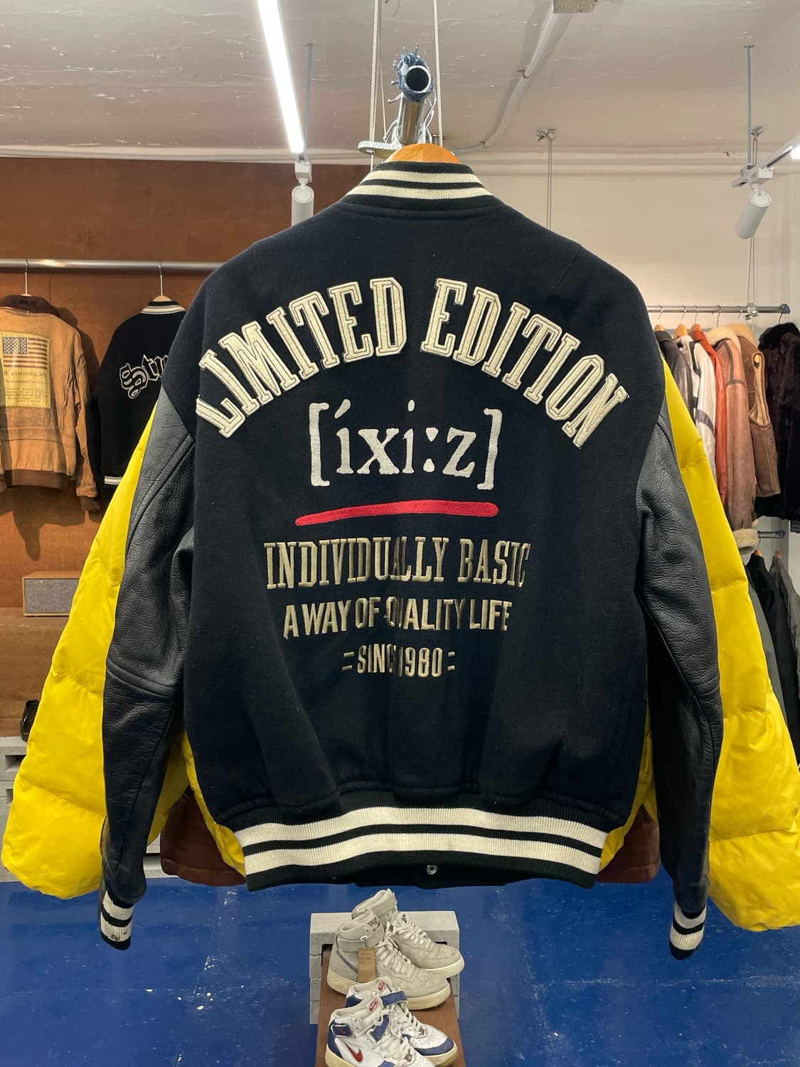 ixiz japanese 소가죽 바시티 자켓 상품이미지1