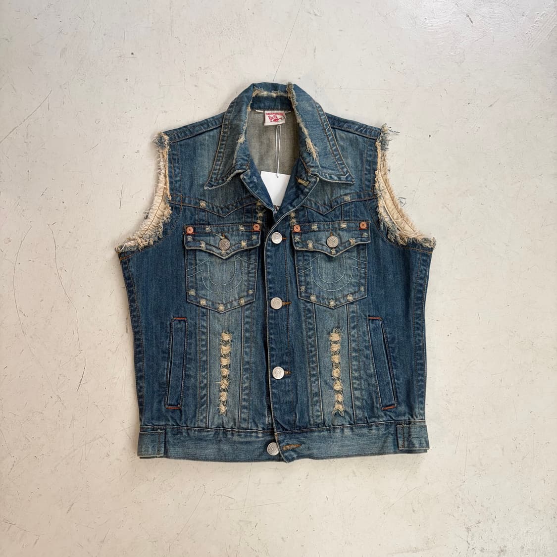 00s 트루릴리젼 빈티지 데님 베스트 L 상품이미지1