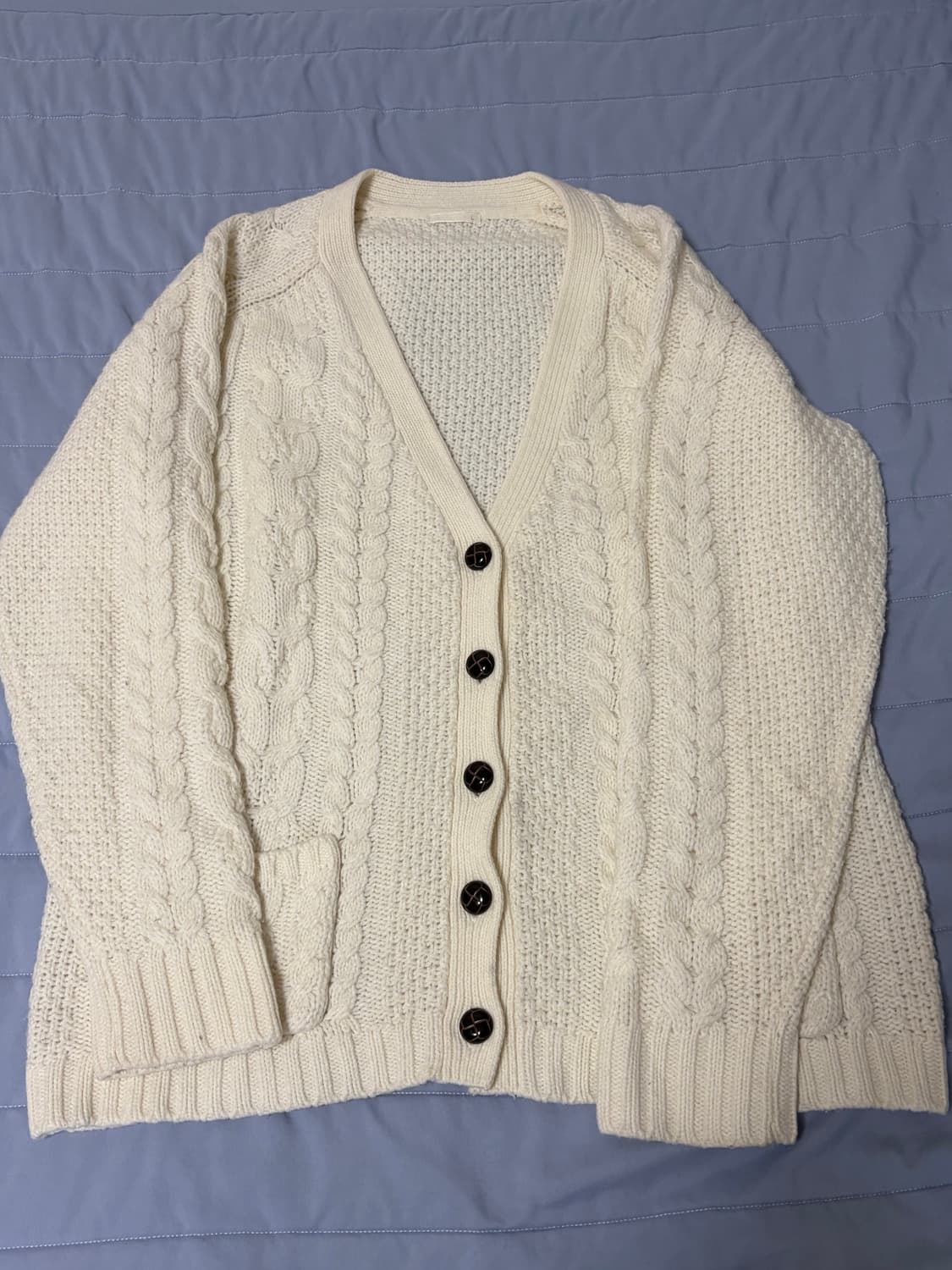 아이보리 꽈배기 롱가디건 상품이미지1