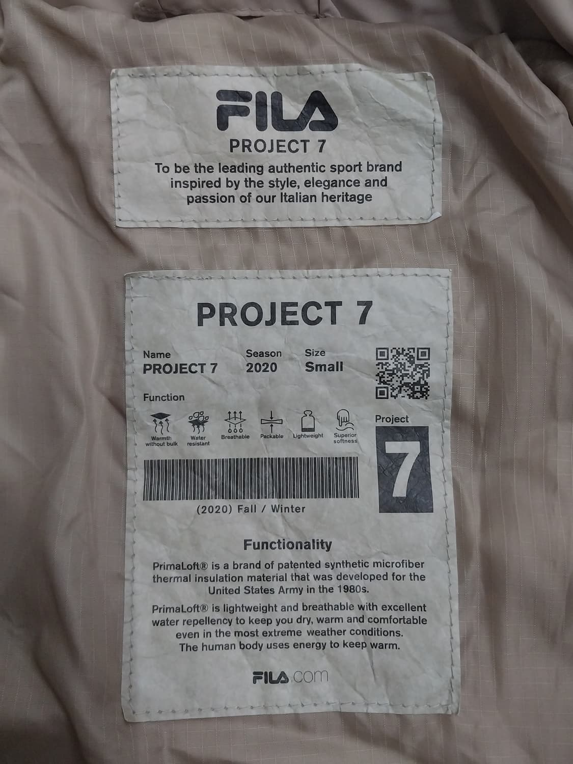 휠라 프리마 로프트 레벨 7 아이보리 롱 파카 90  (엄청크게나옴) 상품이미지5