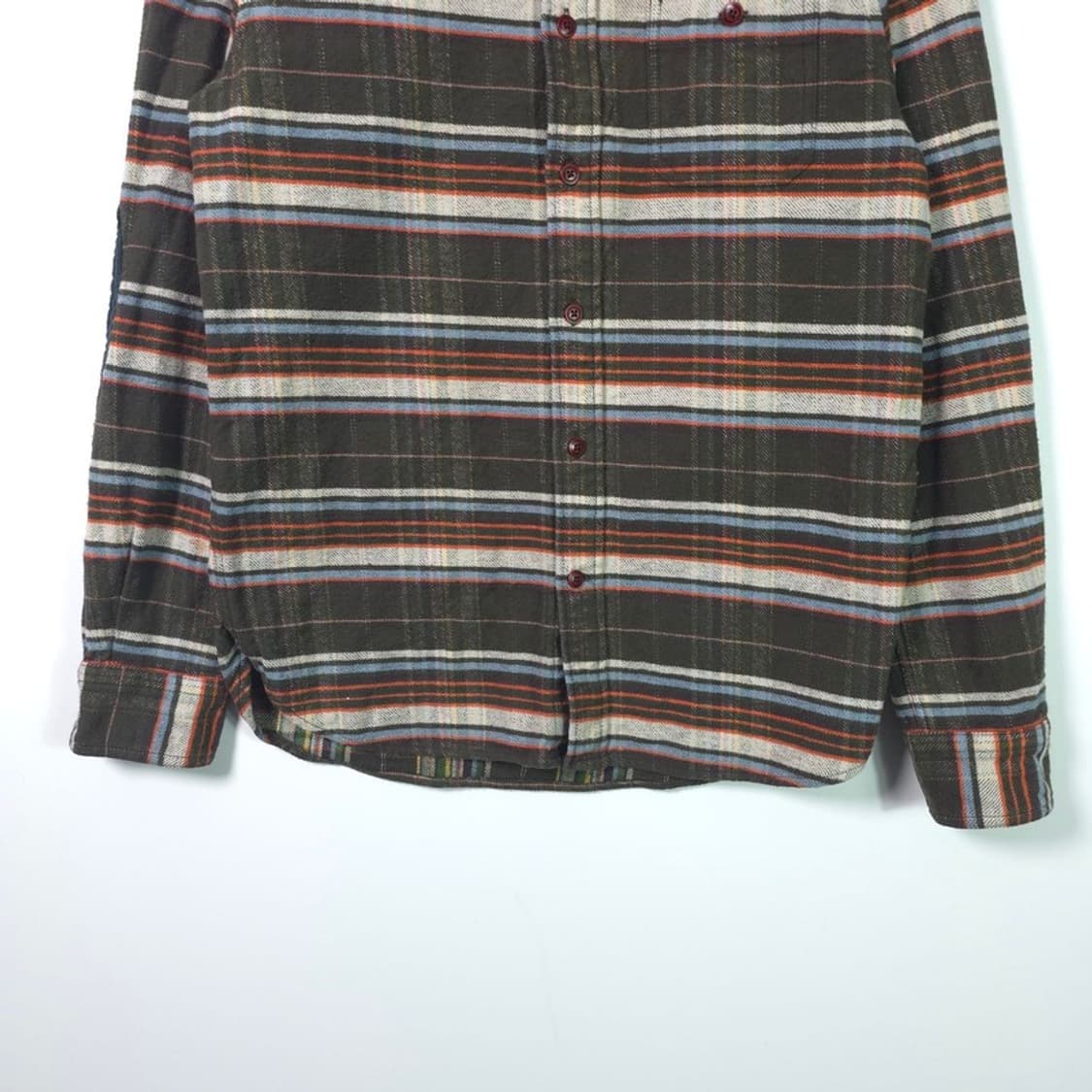 SERIES 시리즈 빈티지 플란넬 엘보패치 체크 셔츠 L 상품이미지4