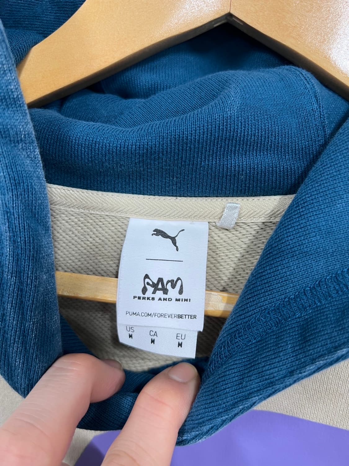 푸마 퍽스앤미니 P.A.M 워싱 프린팅 풀오버 후드티 상품이미지6