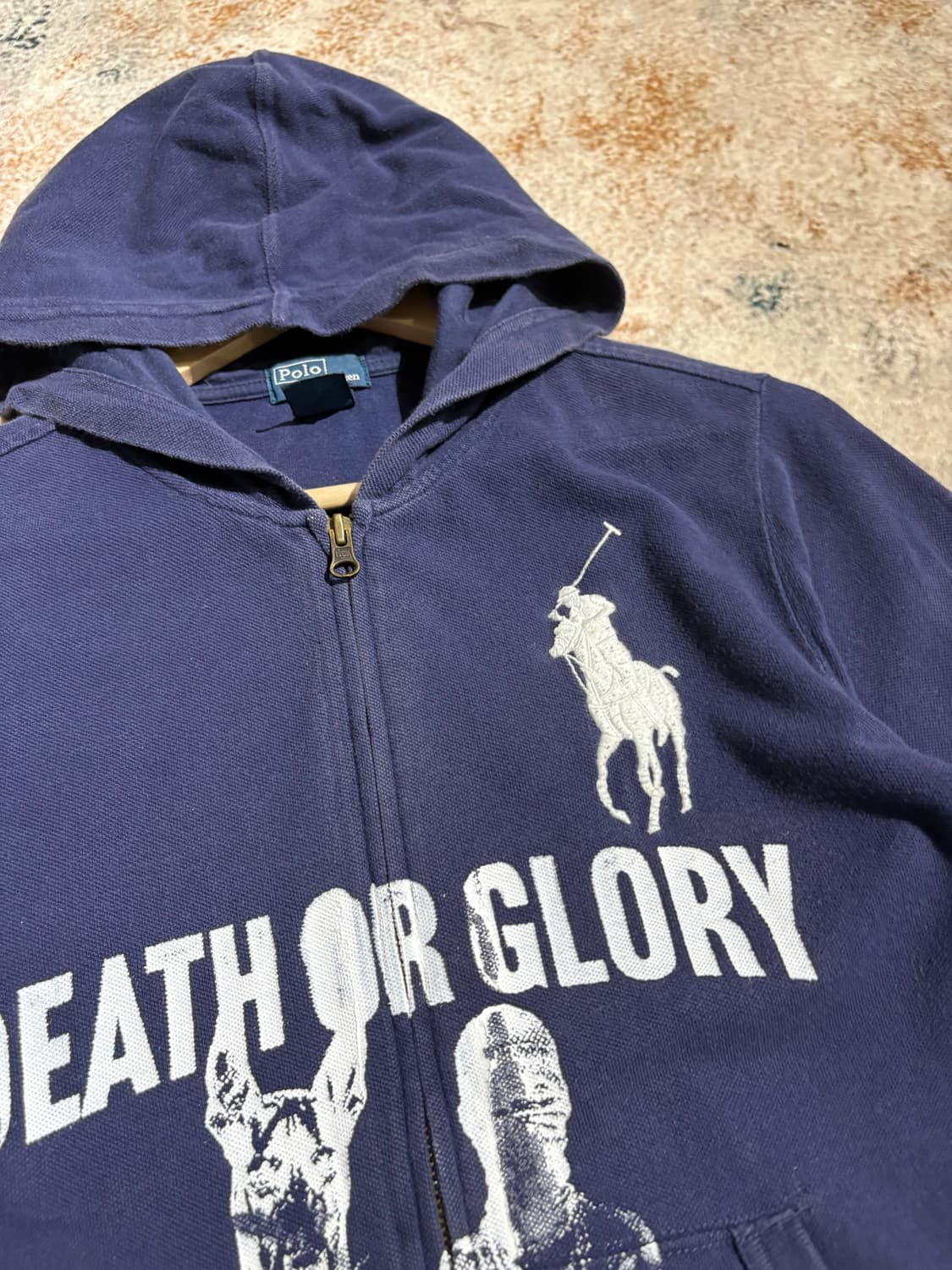 폴로 빅포니 프린팅 커스텀 후드집업 상품이미지3