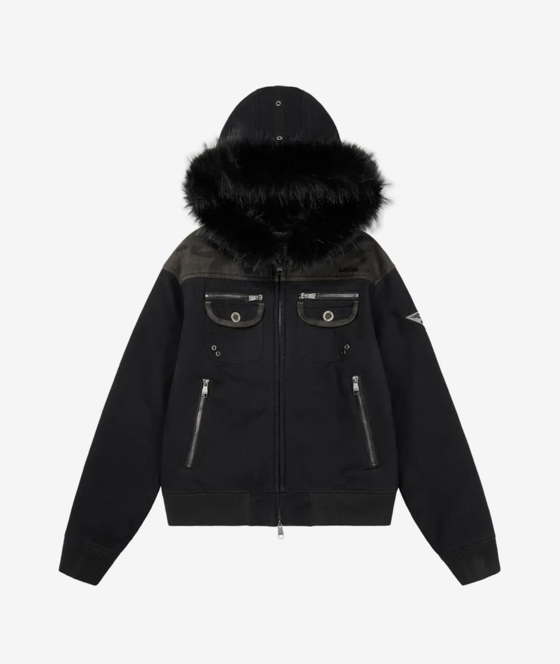 Aakam < fur camo contrast jacket > 상품이미지1