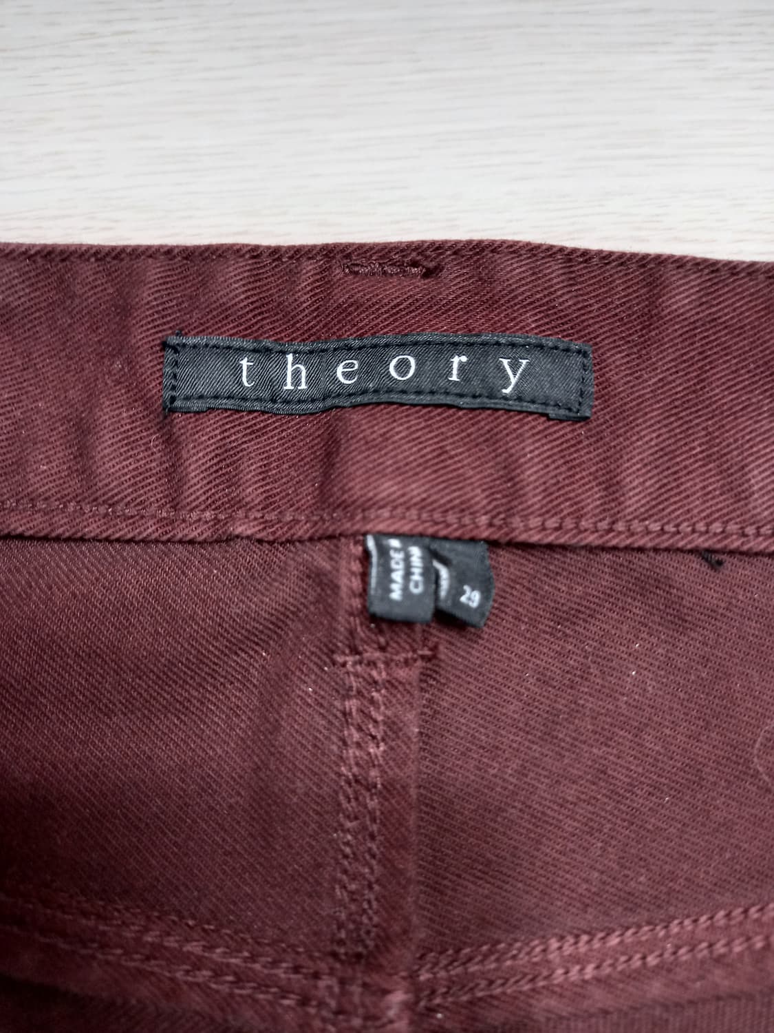 29 theory 스판 치노팬츠 버건디 29-568 상품이미지7