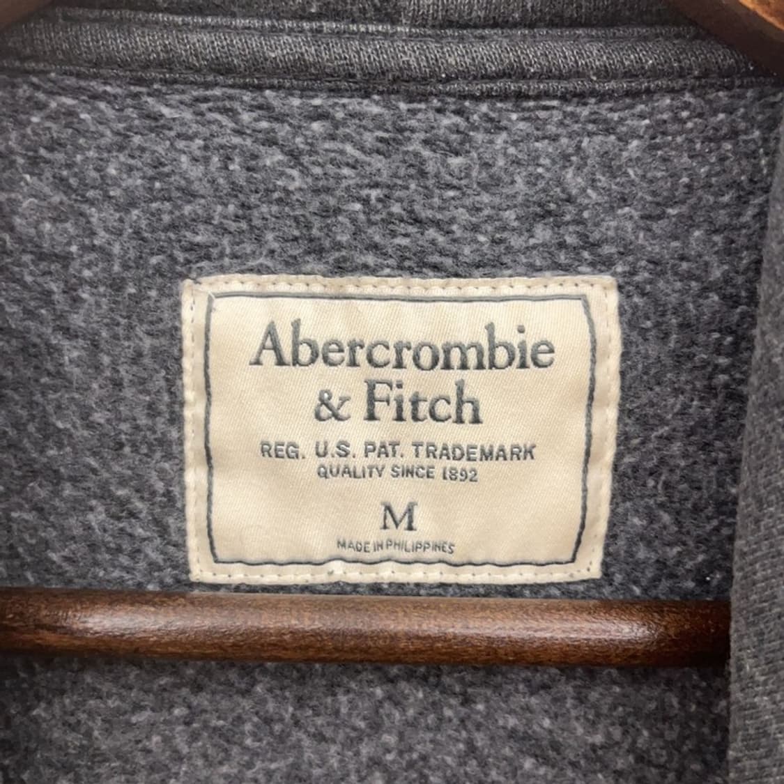 아베크롬비 올드스쿨 Y2K 슬림핏 약기모 후드집업 M C08773 상품이미지5