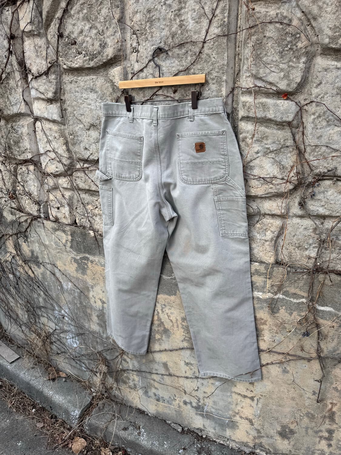 칼하트 빈티지 b11 des 싱글니 카펜터 워크 팬츠 그레이 상품이미지4