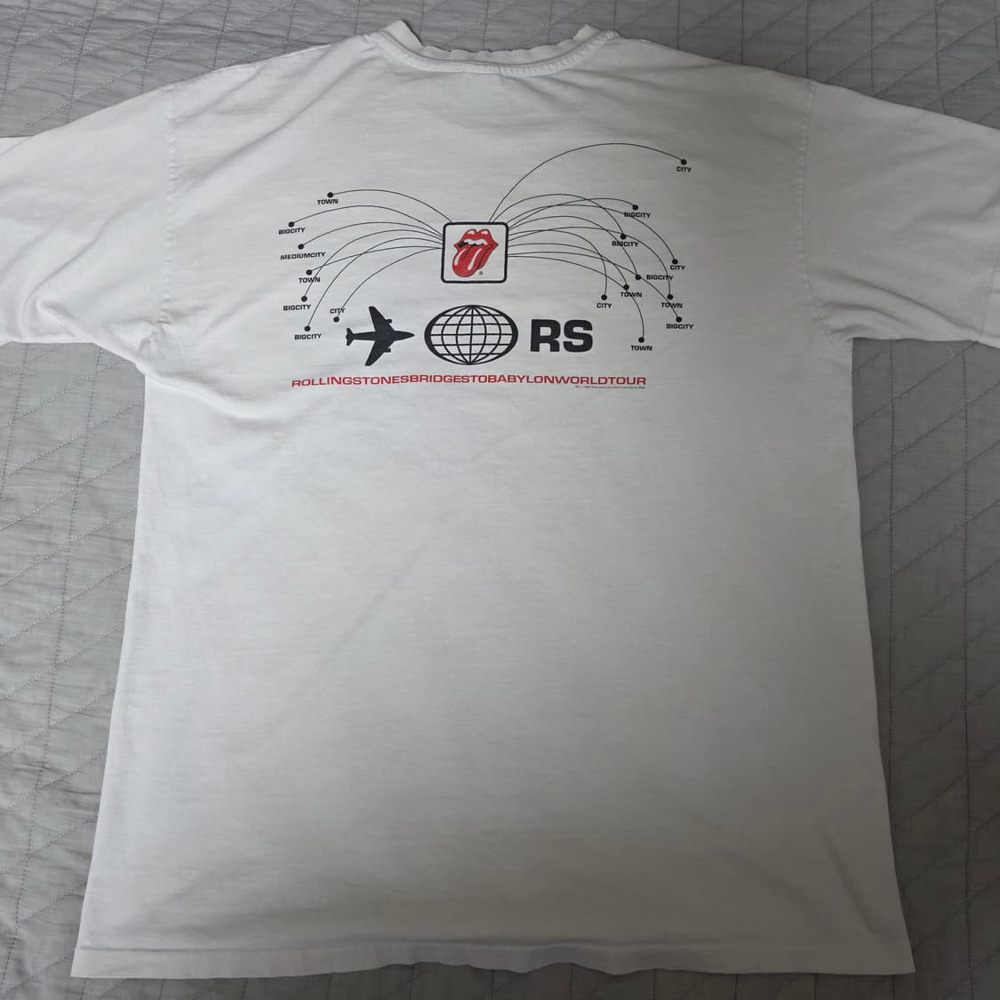 [XL] 90s 롤링스톤즈 1997 빈티지 밴드티 화이트 상품이미지8