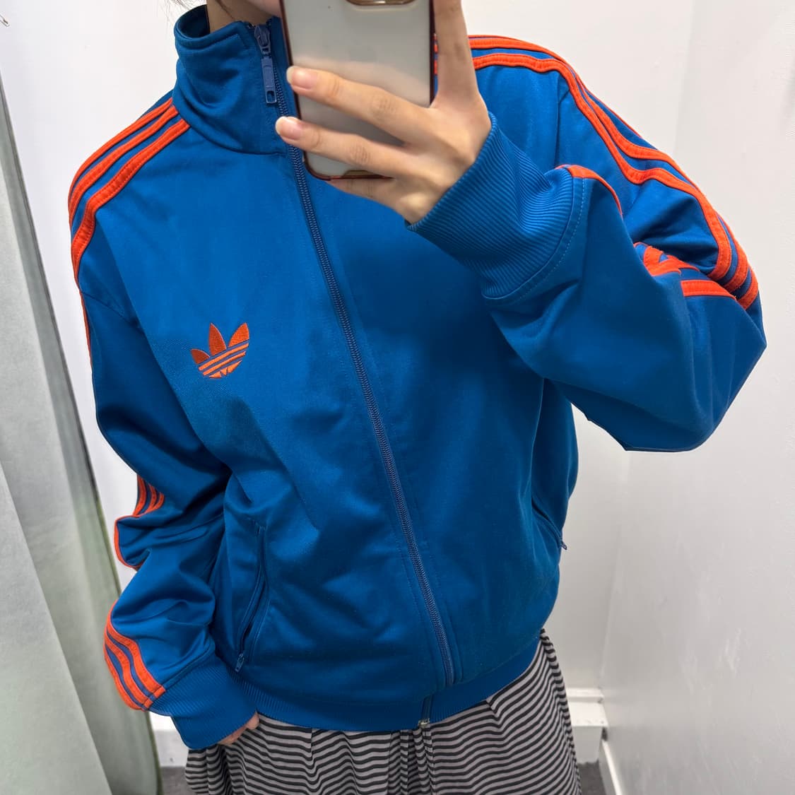 아디다스 블루 오렌지 파이어버드 져지 상품이미지1