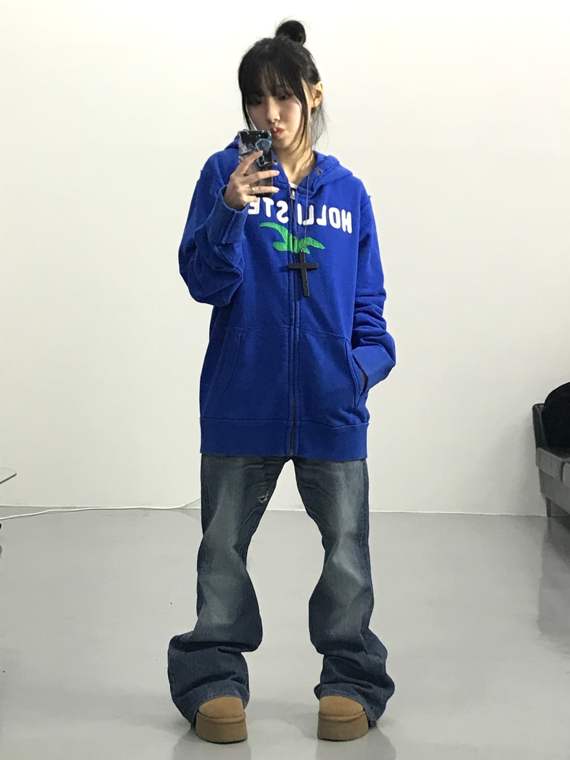 Hollister Classic Logo Zip Hoodie 상품이미지2