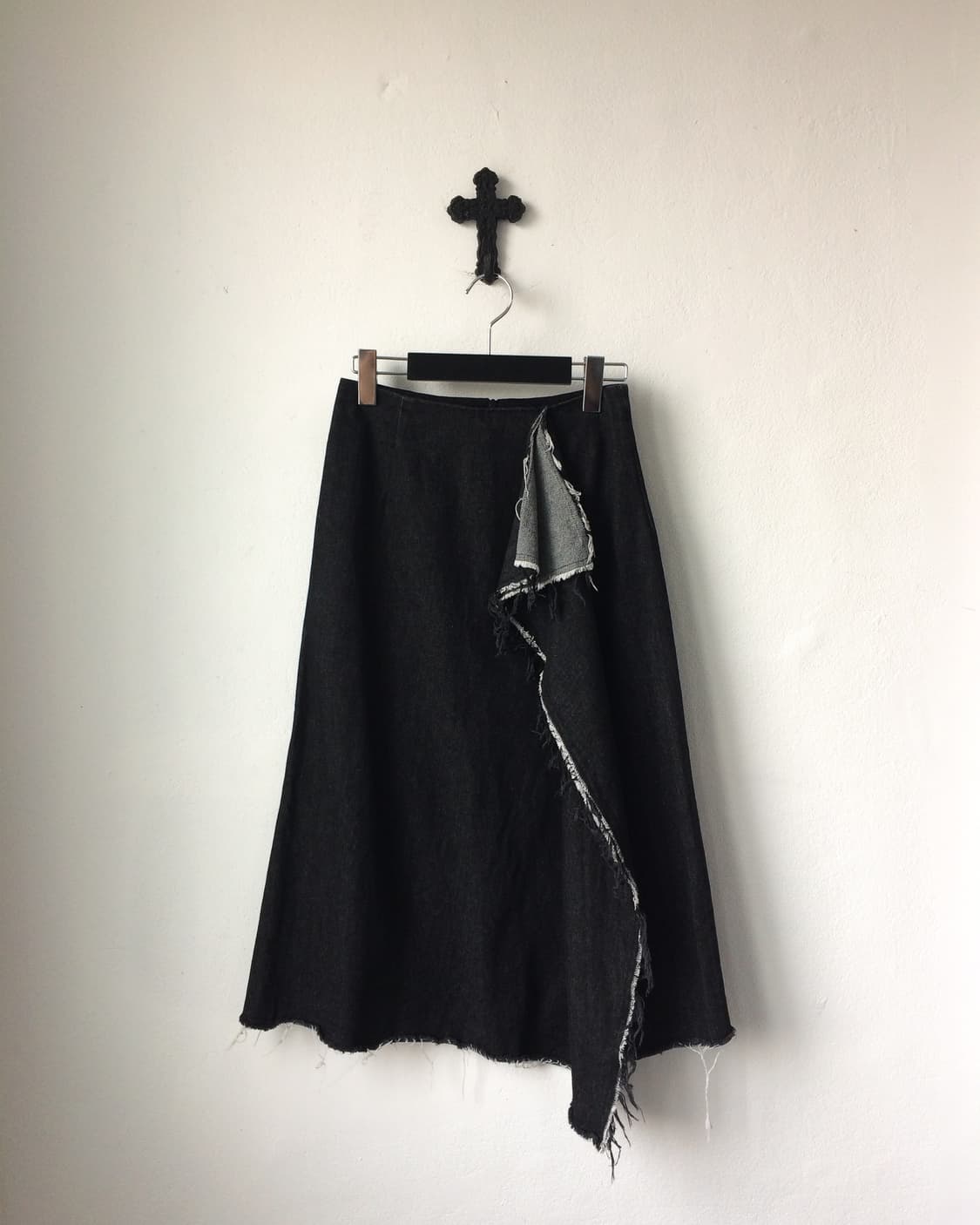 Drape point denim skirt 상품이미지1