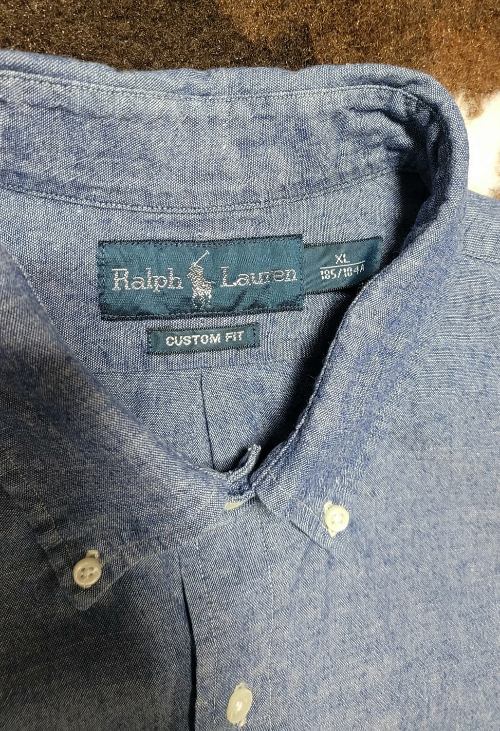 폴로 랄프로렌 남성용 블루 면셔츠(XL) 상품이미지4