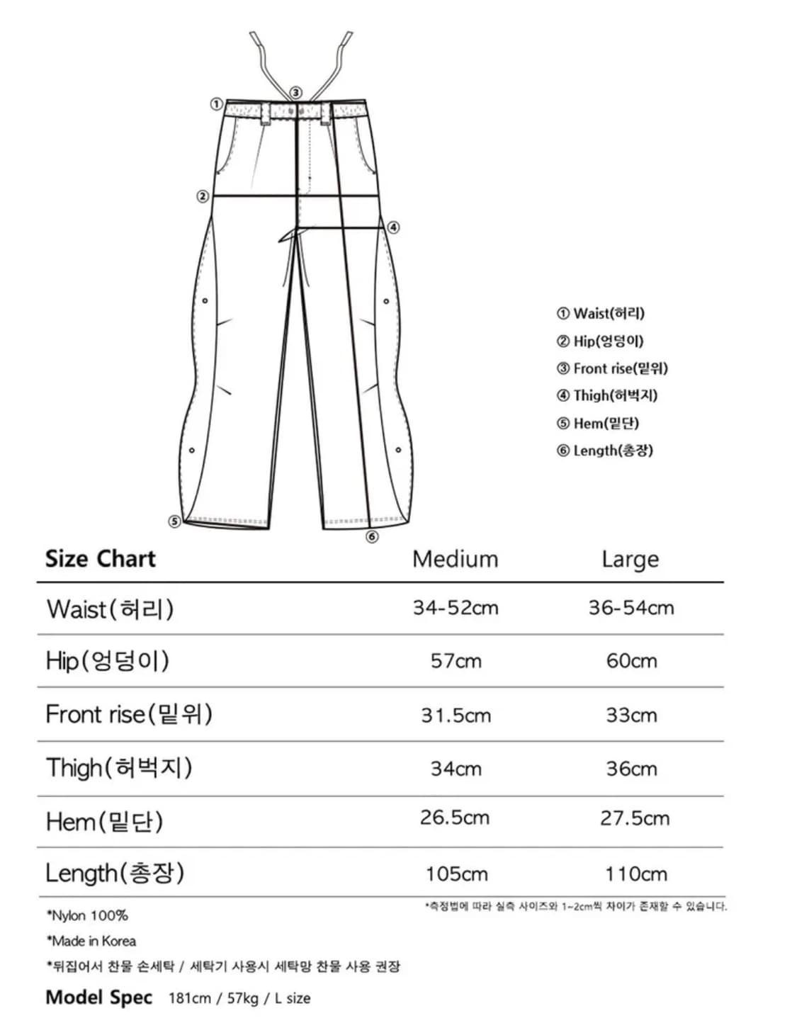 TCM fish pants (black) L 새상품 상품이미지7