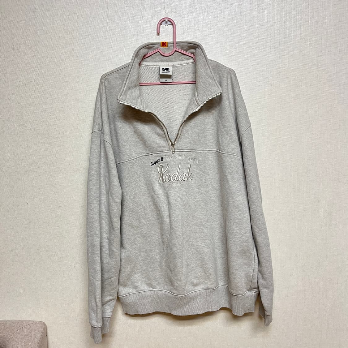 코닥 그레이 아노락 하프집업 맨투맨 XL사이즈 상품이미지3