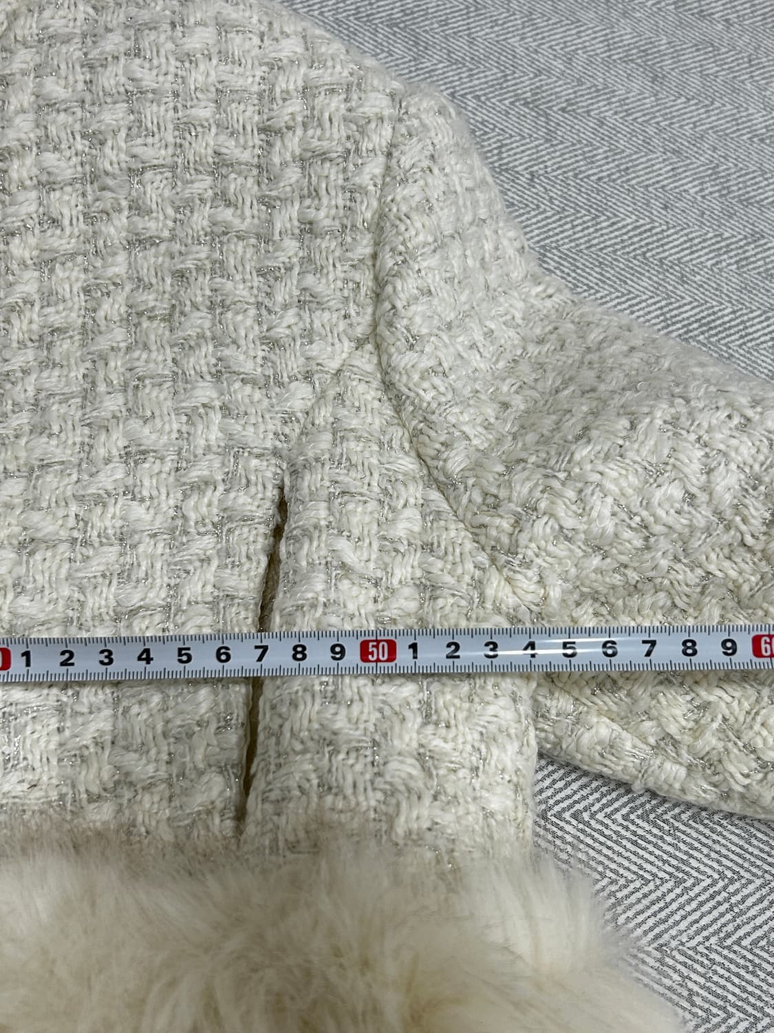 Been 화이트 퍼 트위드 자켓 상품이미지8