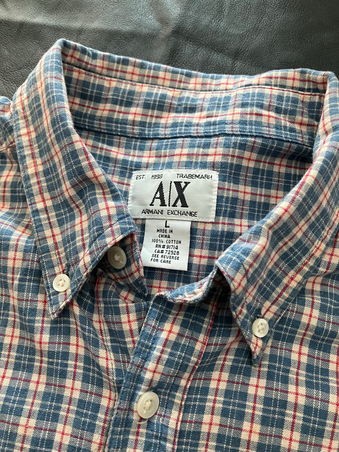 00s 조르지오 아르마니 EXCHANGE 타탄 체크 셔츠 상품이미지5