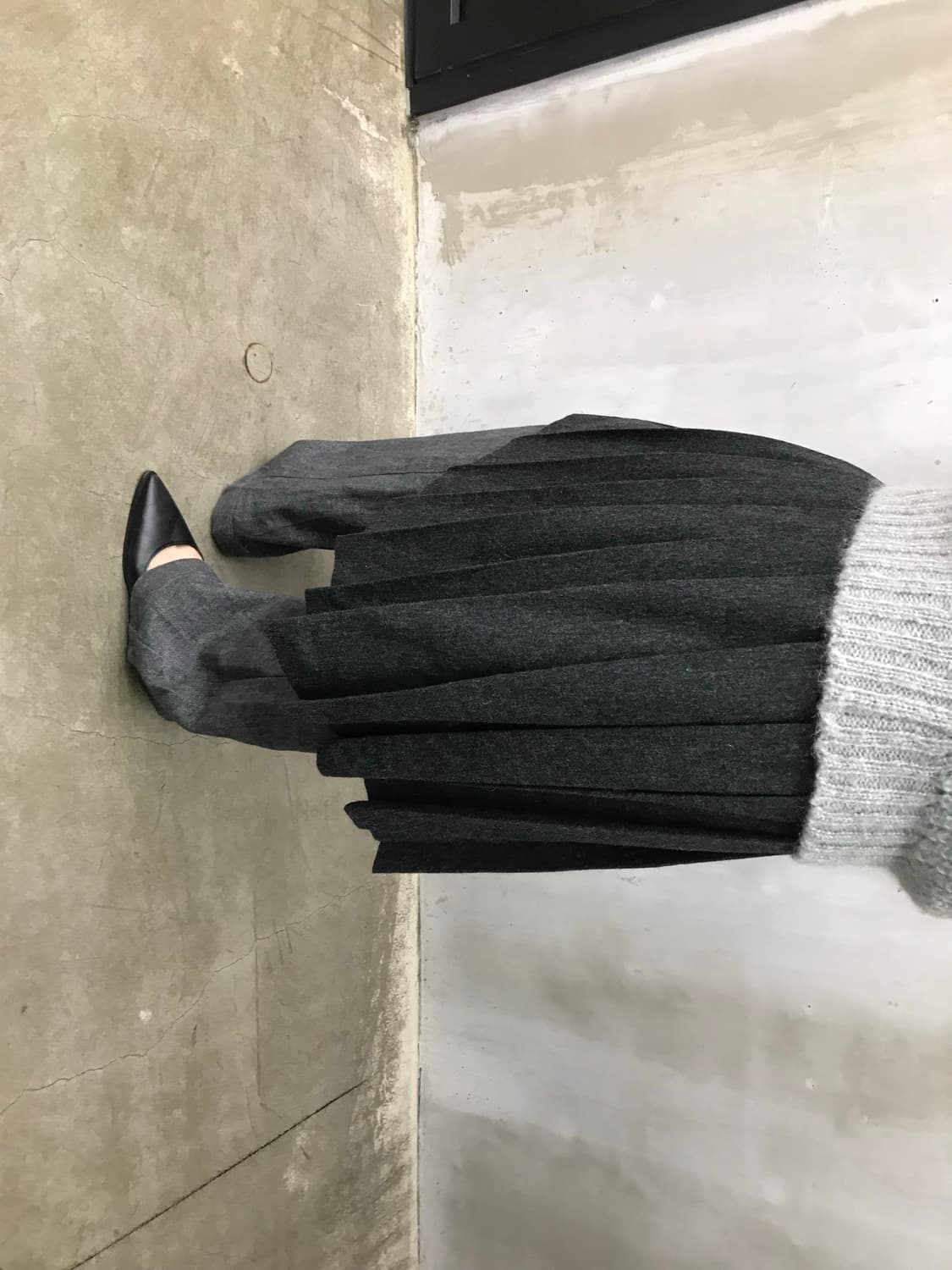 Wool pleats sk 상품이미지3