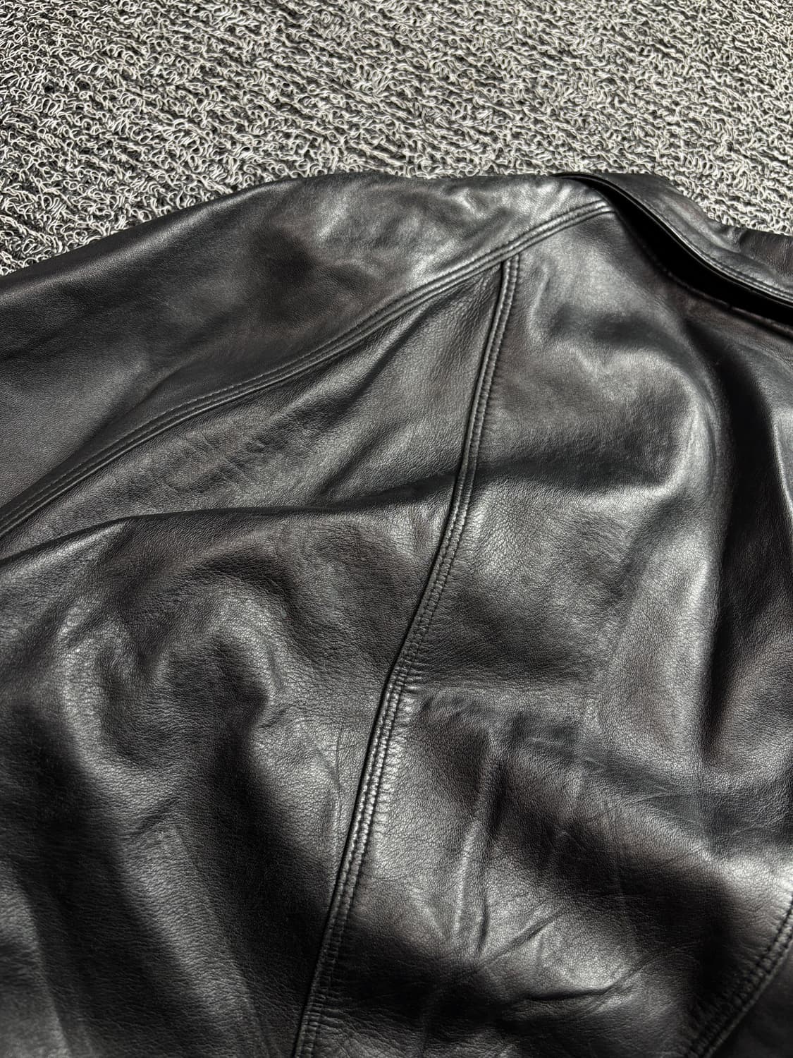 MOVADO 빈티지 아카이브 램스킨 가죽 봄버 자켓 2061 상품이미지5