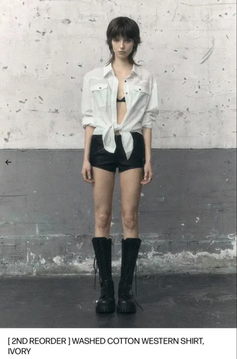 보헤미안서울 워시드 코튼 웨스턴 셔츠  상품이미지1