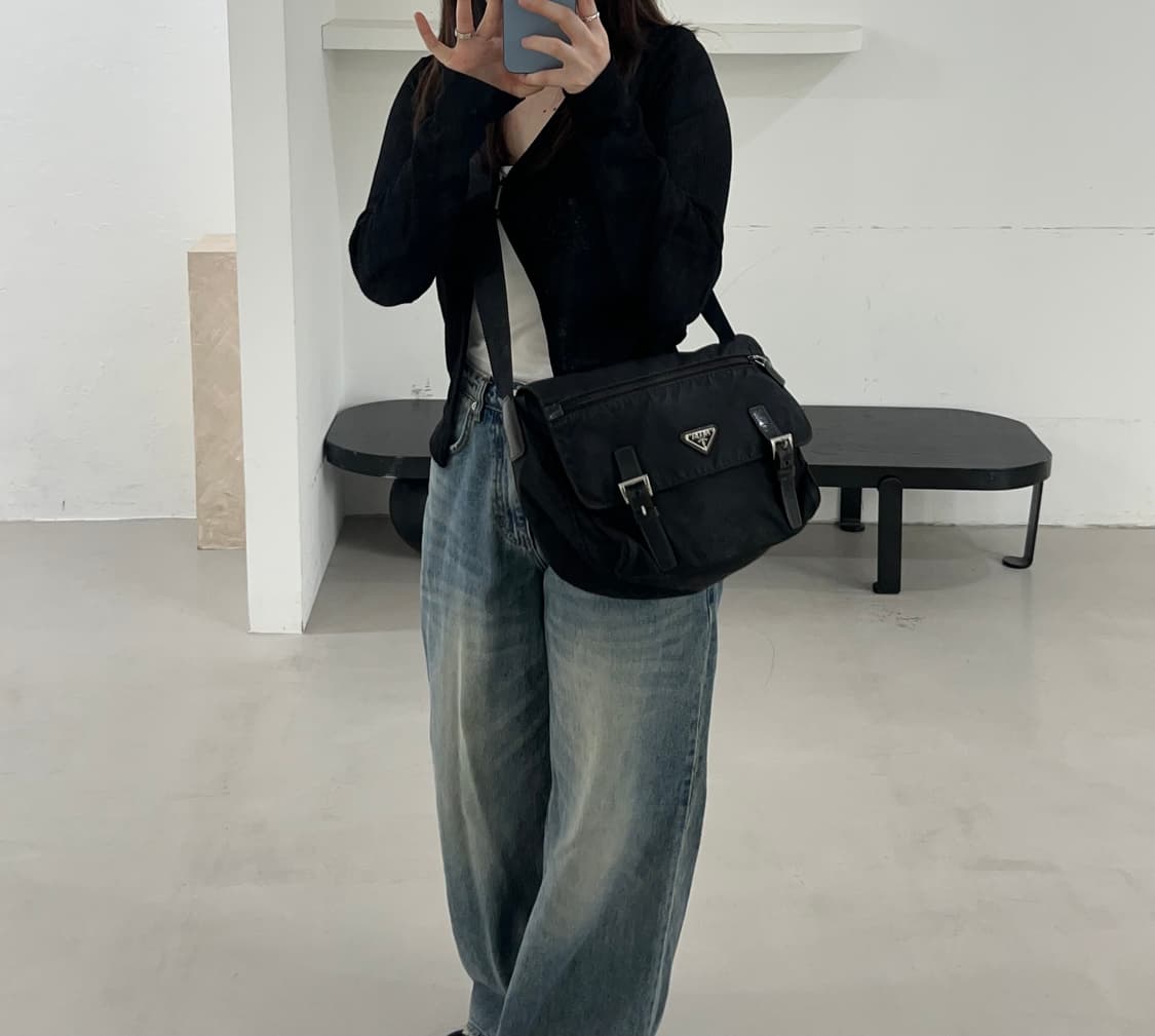 정품 프라다 나일론 메신저백 상품이미지3