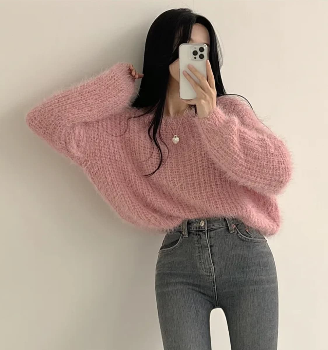 핑크 니트 상품이미지1