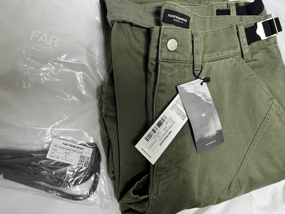 파아카이브 레이어드 워크 팬츠 올리브 2사이즈 상품이미지2