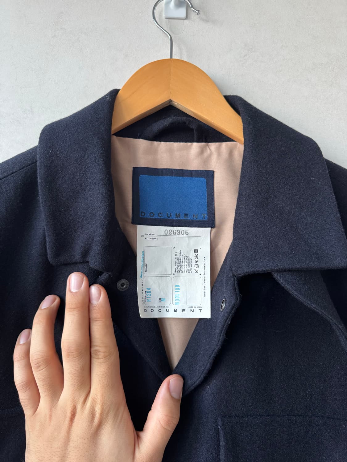 도큐먼트 울 자켓 상품이미지3