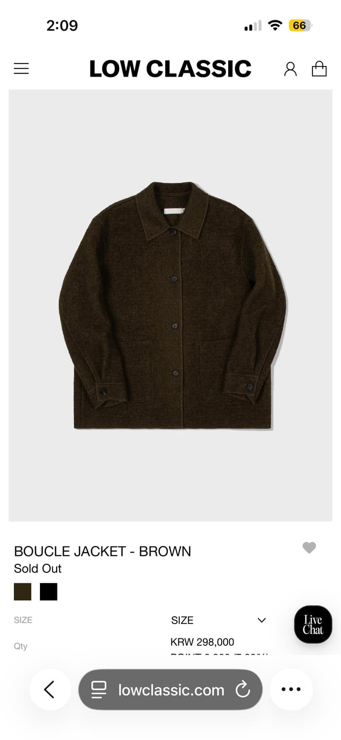 로우클래식 부클자켓 브라운M 상품이미지5