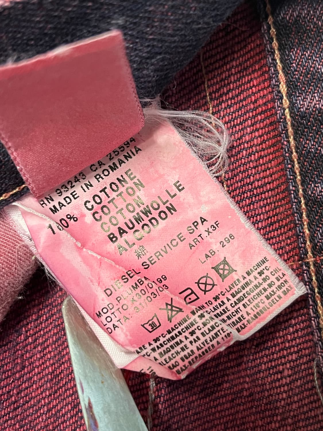 디젤 부츠컷 레드 자수 커스텀 진 상품이미지7