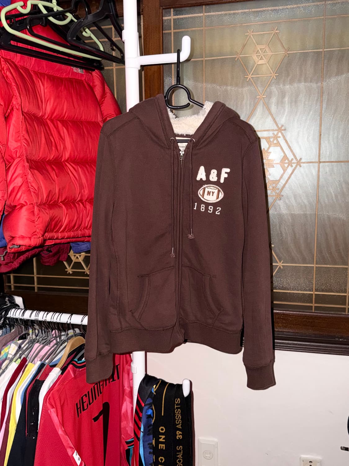 아베크롬비 양털 울프죠 후드집업 상품이미지1