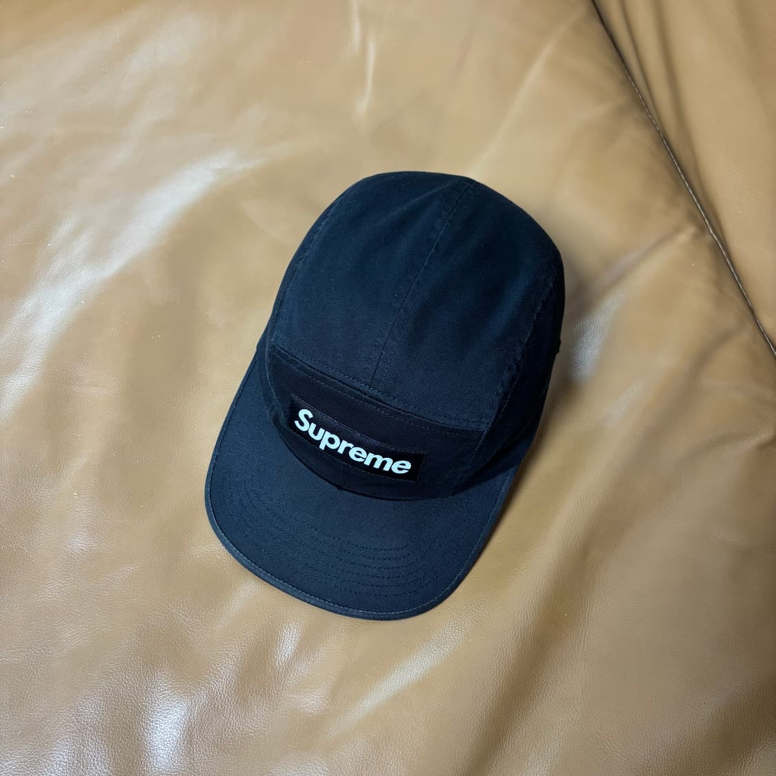 슈프림 캠프캡 모자 박스로고 워시드 블랙 상품이미지5