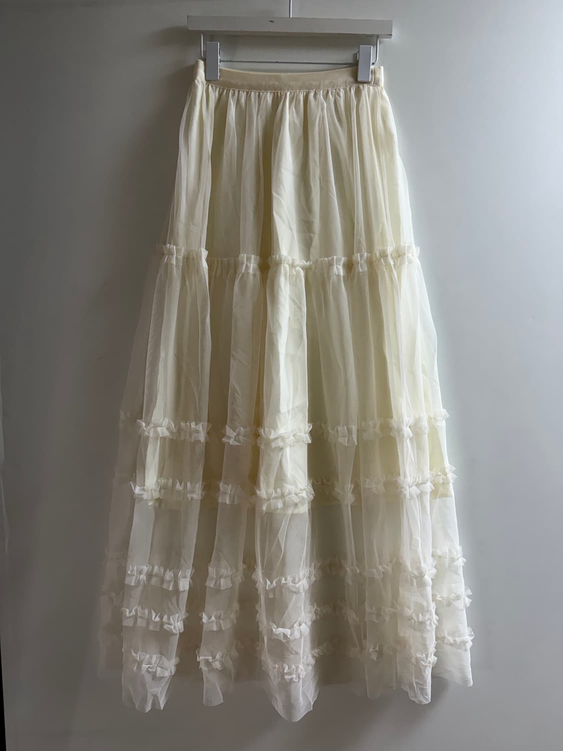 새상품 여자 봄 롱스커트 (아이보리) 상품이미지1