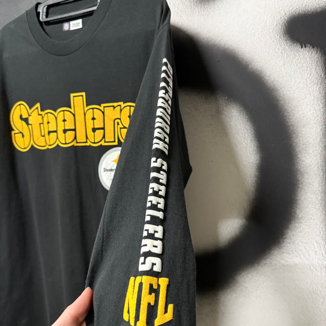 NFL 팀 피츠버그 스틸러스 입체 패치, 프린팅 롱슬리브 티셔츠 상품이미지4