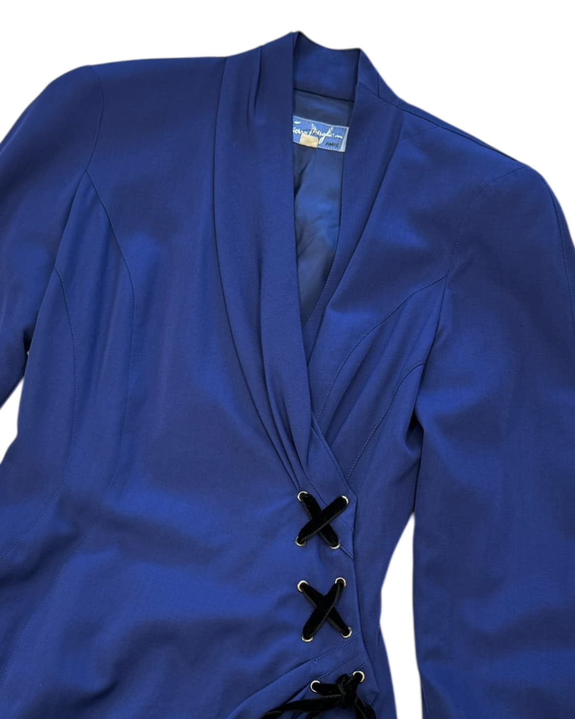 티에리 뮈글러 80s 리본 디테일 패디드 숄더 원피스 상품이미지6