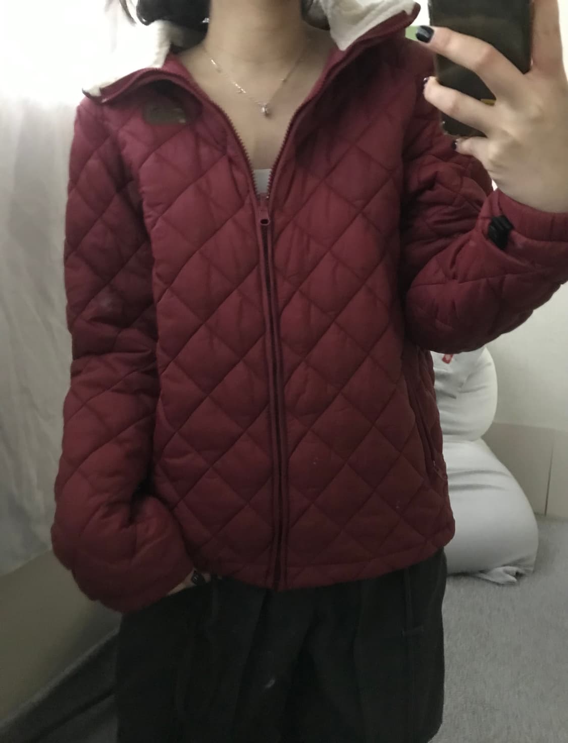 노페 레드 후드패딩 상품이미지7