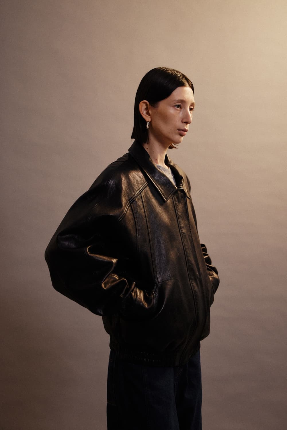 에토스 콜자켓 레더 블랙 상품이미지3