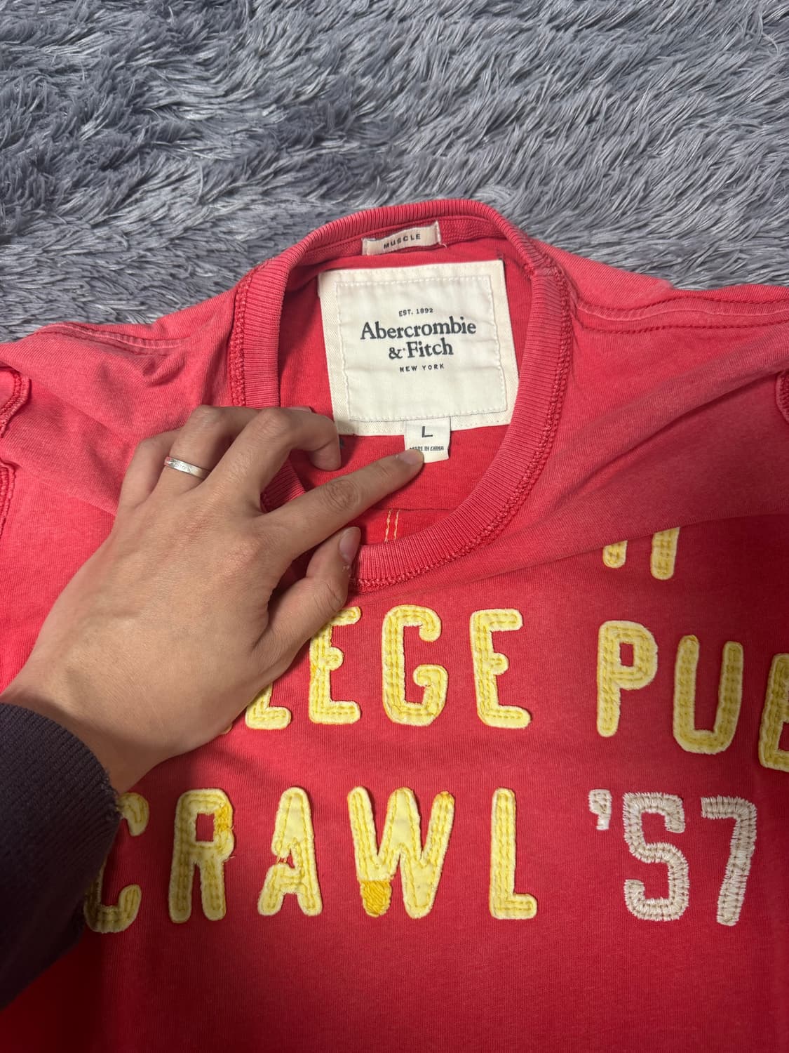 아베크롬비 입체자수 반팔 상품이미지2