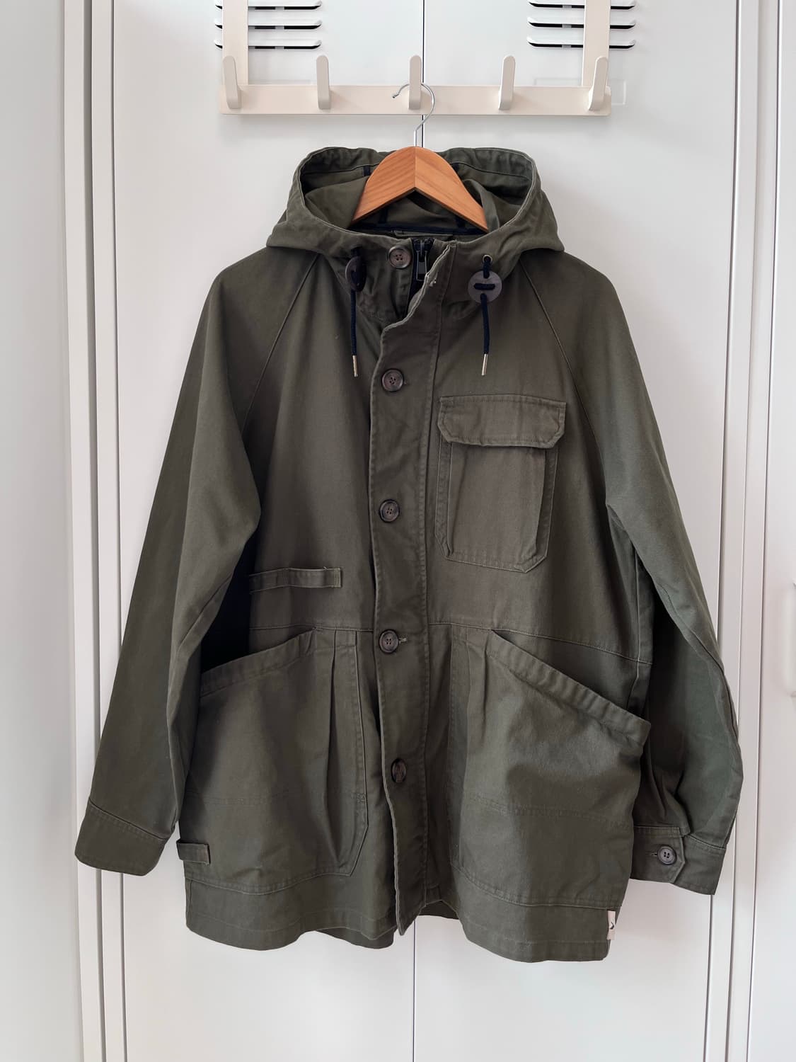 FieldCore 오버핏 빅포켓 카키 야상 코트 상품이미지3