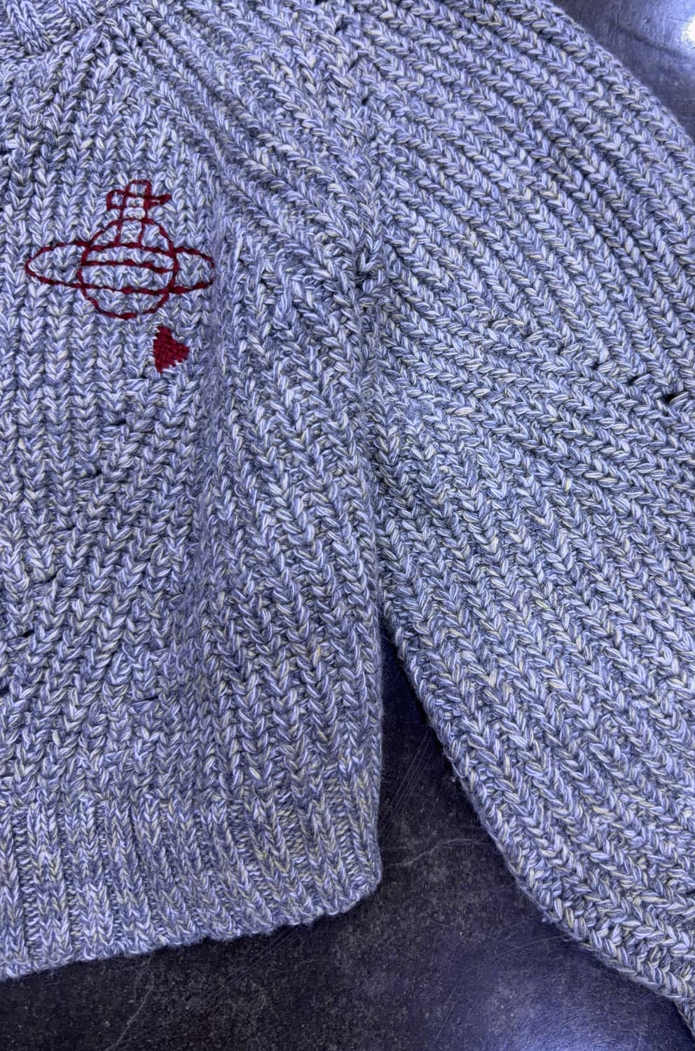 it 콜렉션 헤비울 우주선 자수 가디건 스웨터 S 상품이미지8