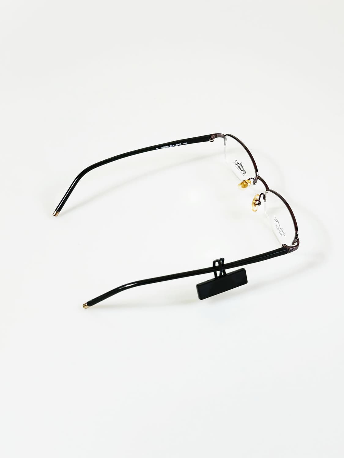 90s KALEIDO 반무테 스퀘어 메탈 프레임 빈티지 안경 상품이미지4