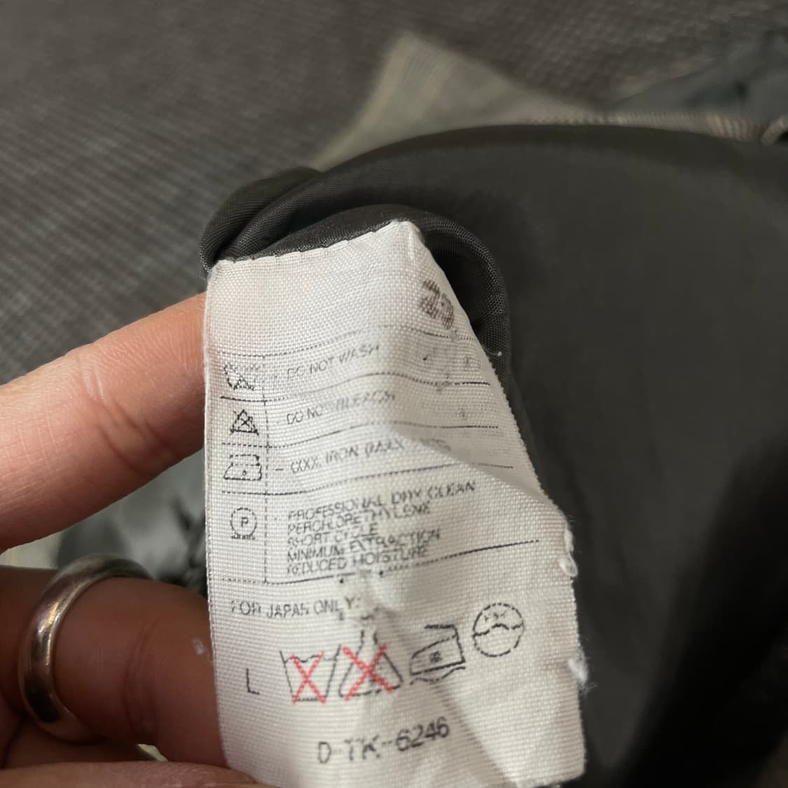 MANI 그레이 체크 패턴 투포켓 블레이저 자켓 상품이미지6